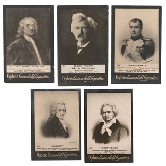 1900/02 Ogdens Guinea Gold Complete Set (200) Including Newton, Twain, Beethoven, Mozart, Napolean, and Shakespeare 